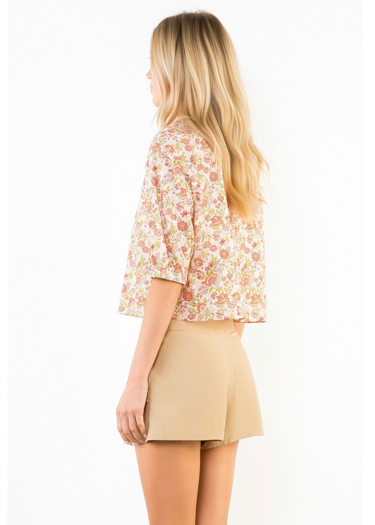 Summer Florals Pink Top