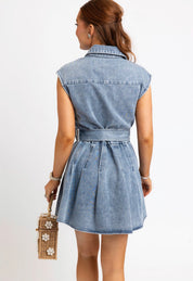 Denim Button Shirt Dress