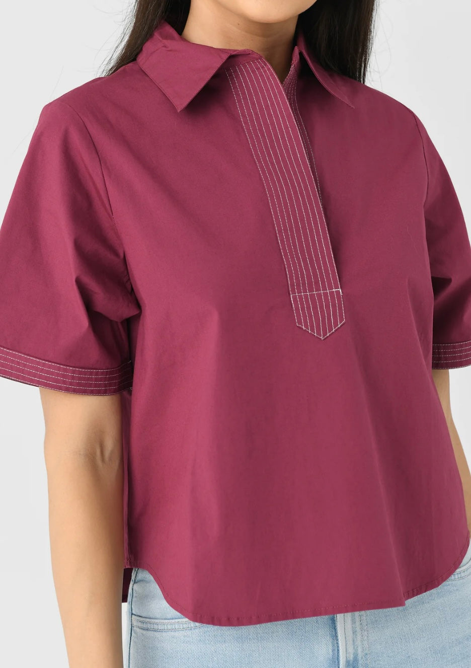 Solid Maroon Game Day Top