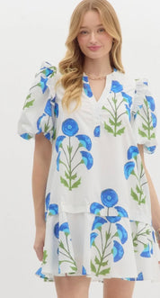 Blue Poppy Dress
