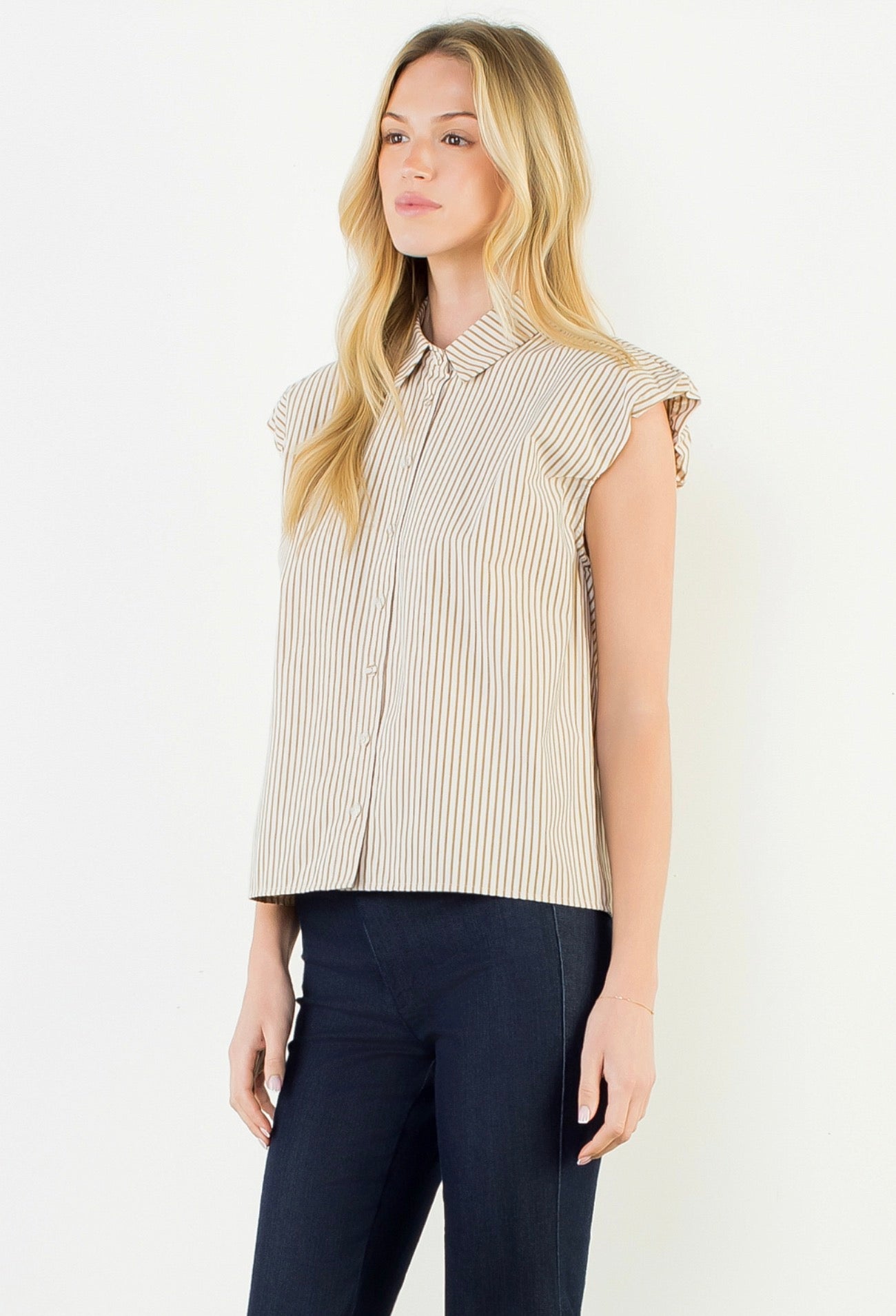 Mocha Stripe Top