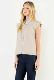 Mocha Stripe Top