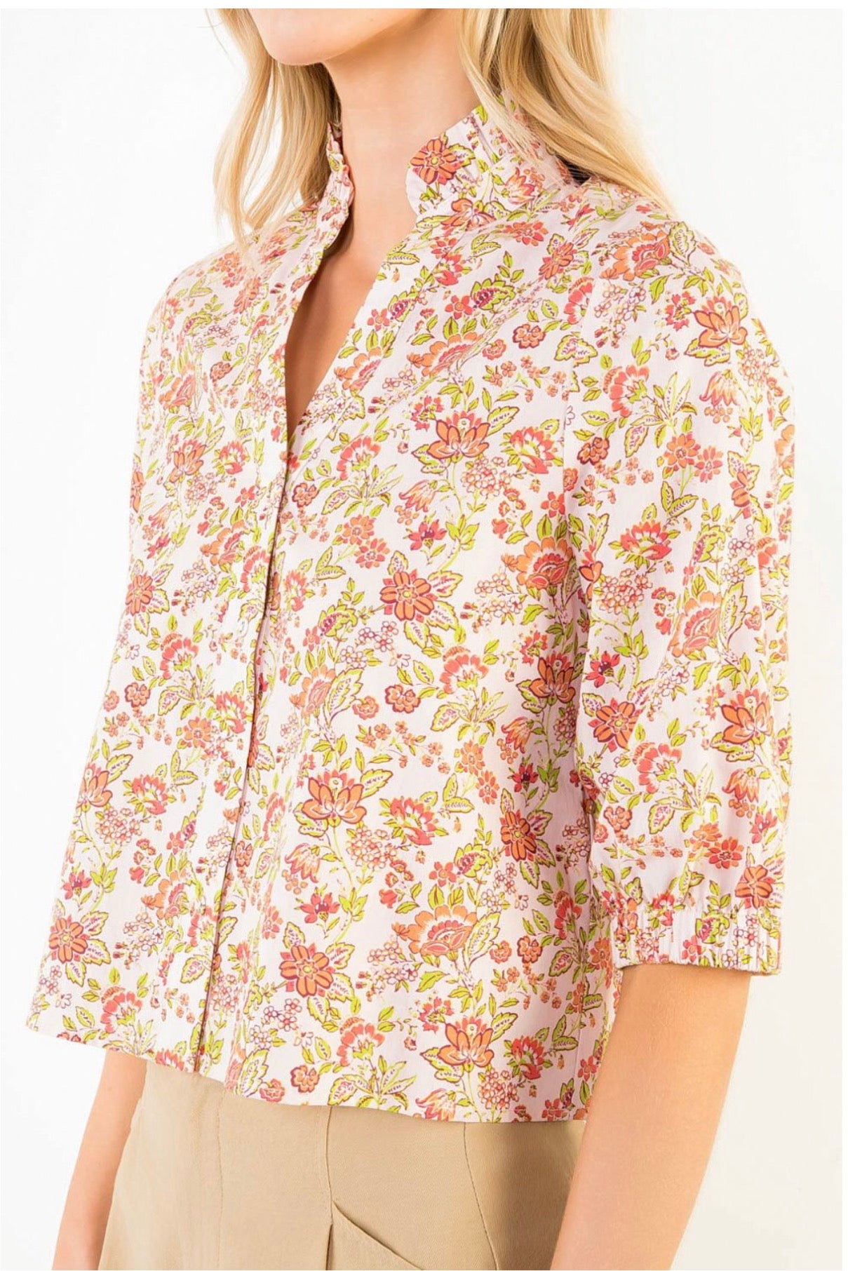 Summer Florals Pink Top