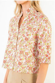 Summer Florals Pink Top