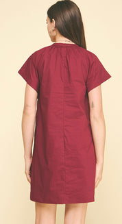 Maroon Mini Dress