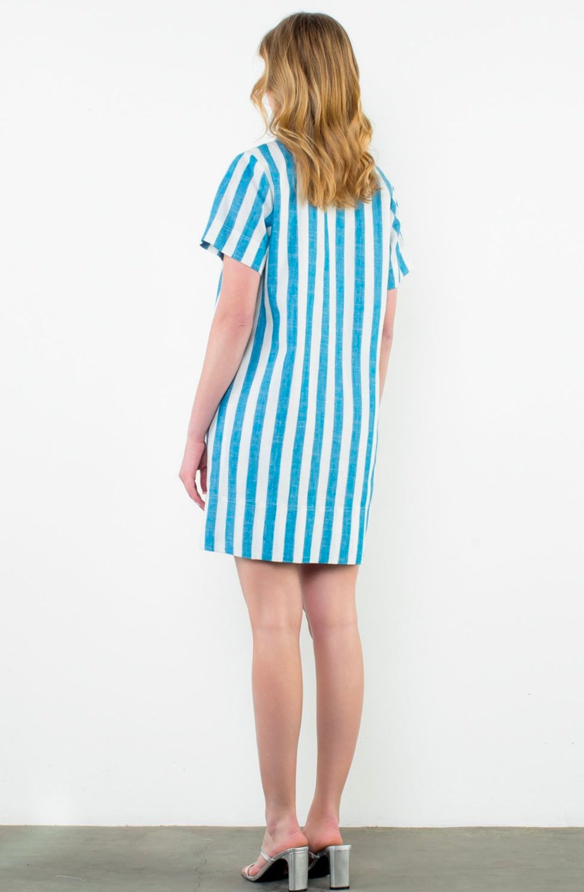 Short Sleeve Striped Dress