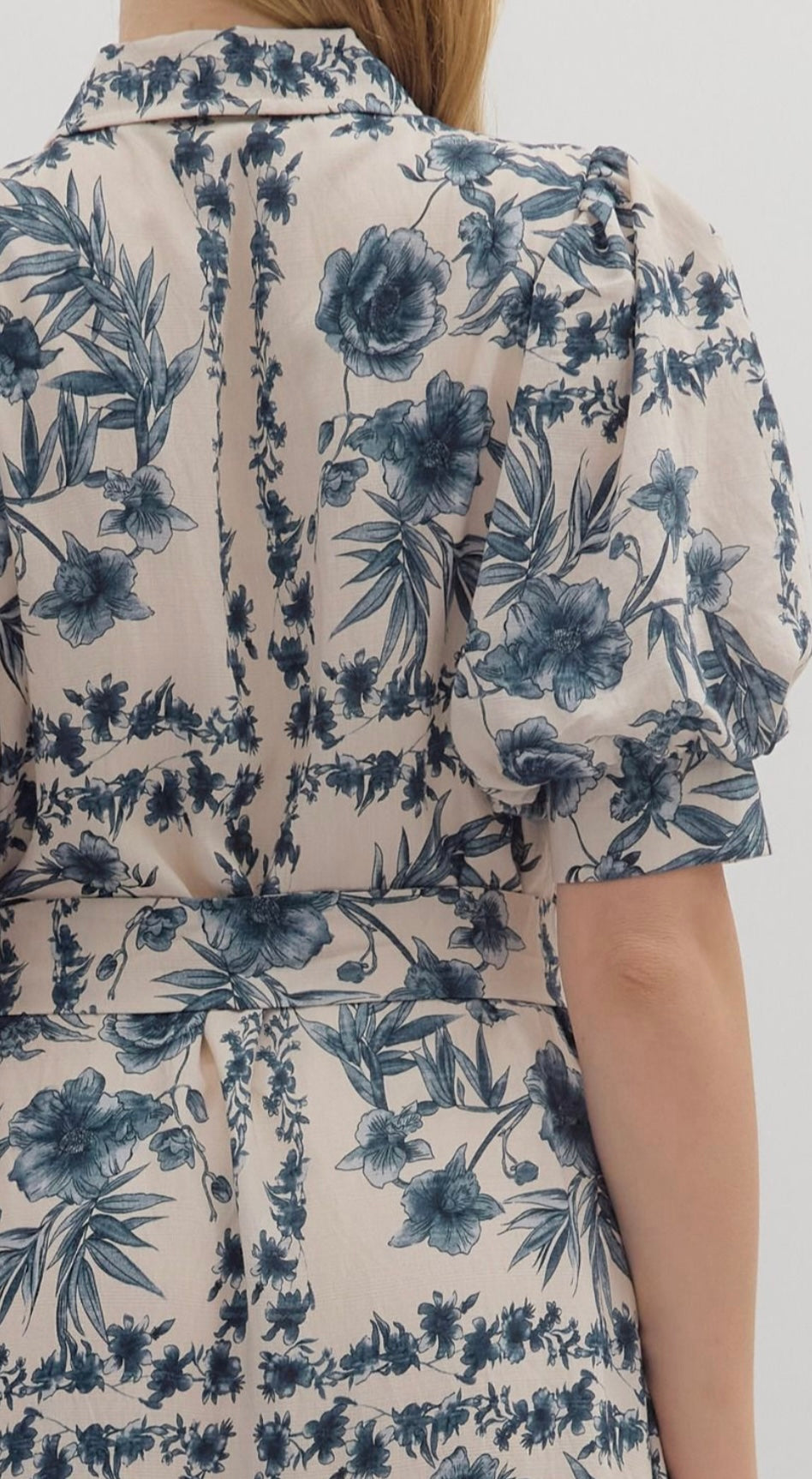 Ink Blue Floral Maxi Dress