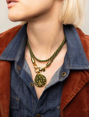 Evergreen Twist Cord Necklace