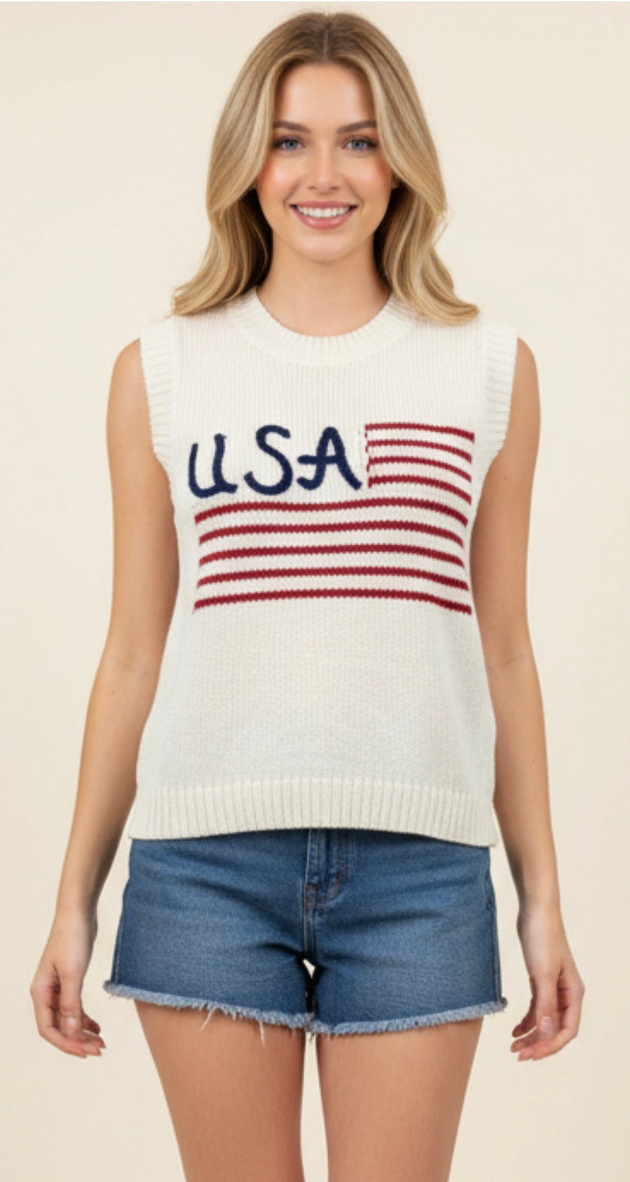 Flag Sweater Top