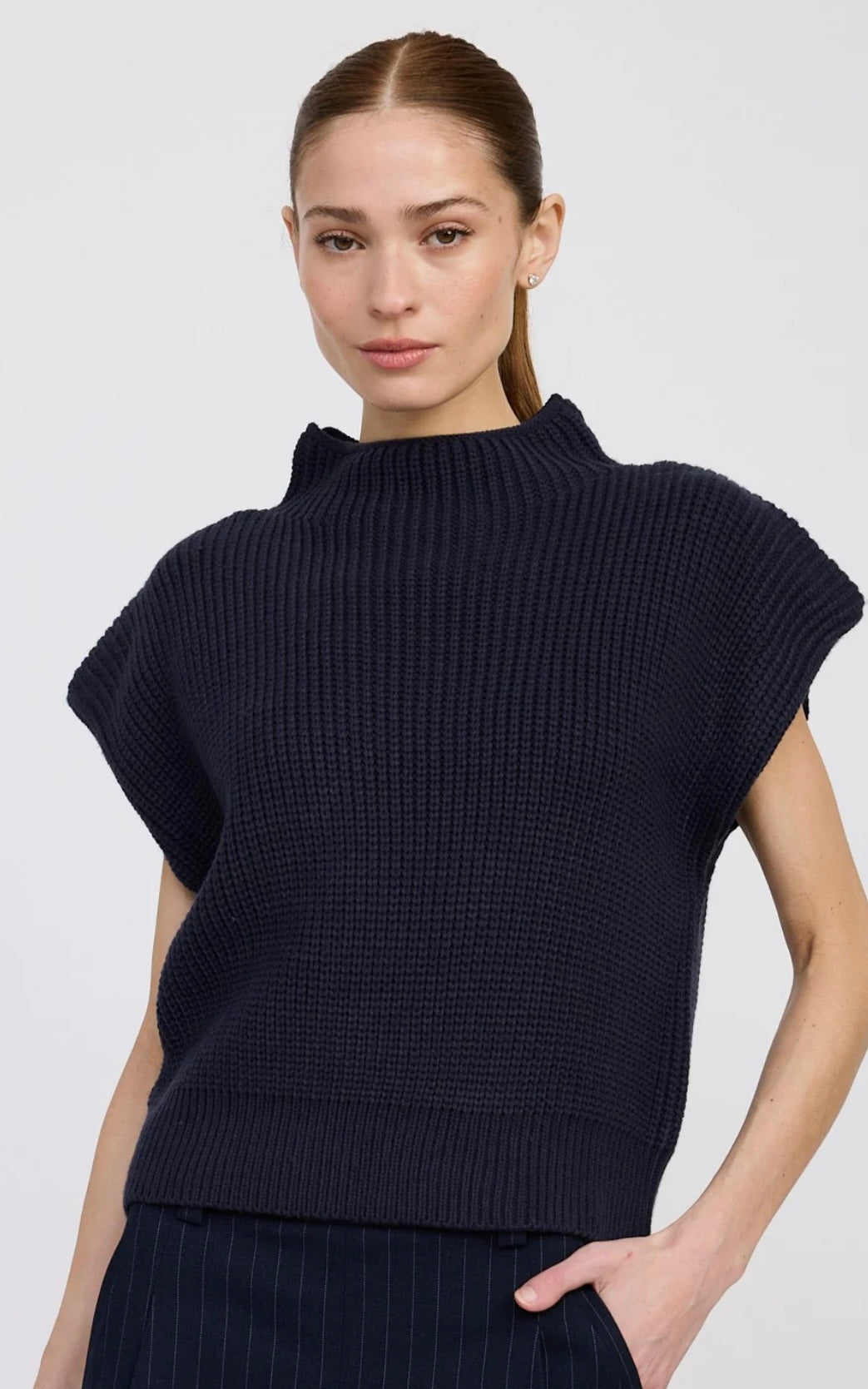 Navy Karalie Knit Top