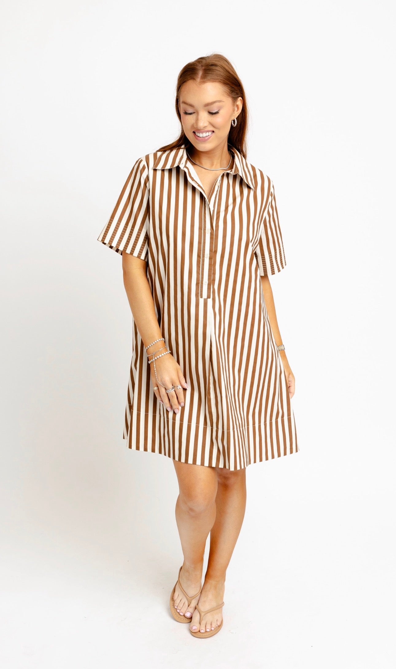 Madison Mocha Stripe Dress
