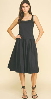 Blue/Black Midi Dress
