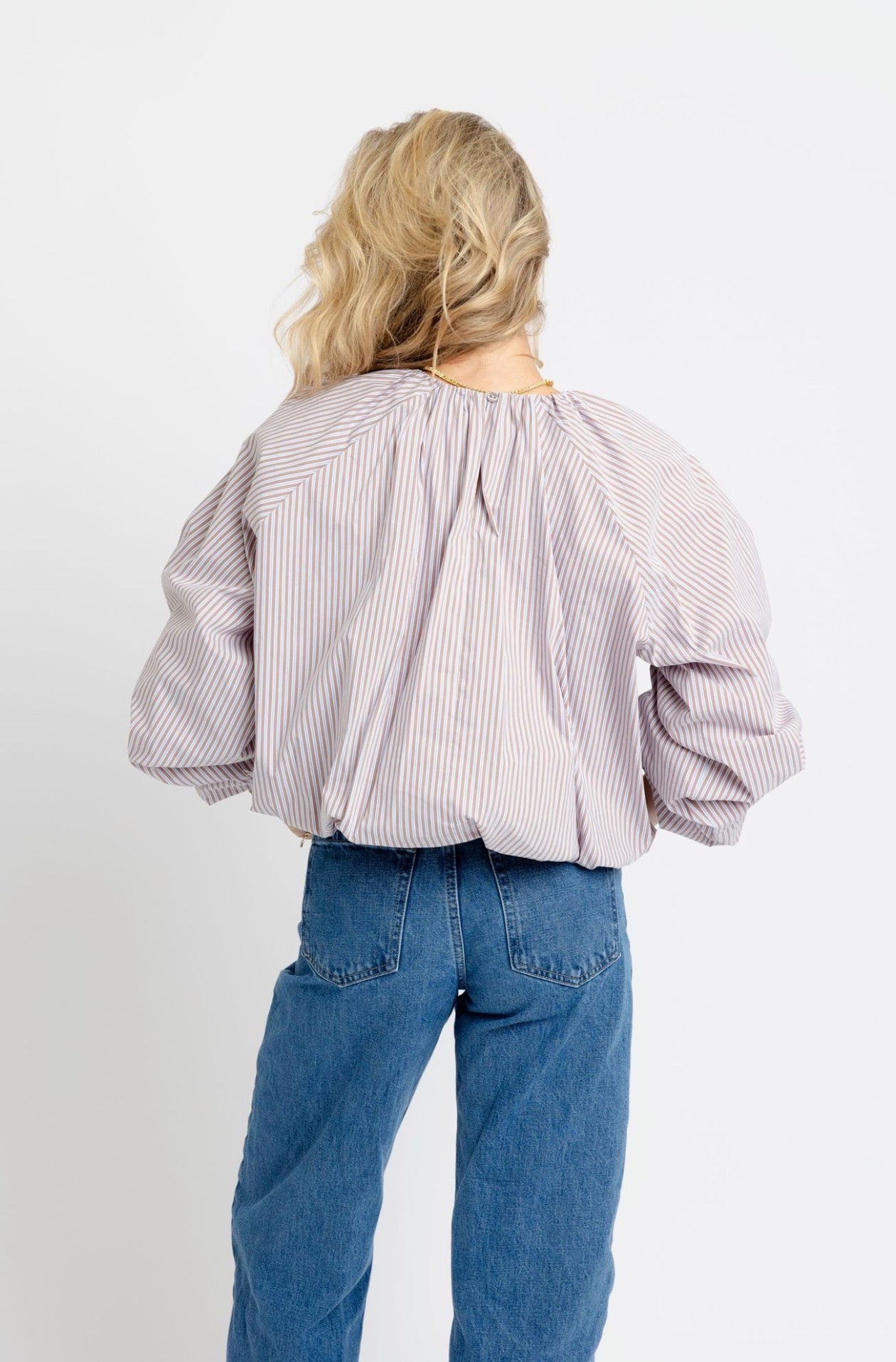 Collins Striped Bubble Top