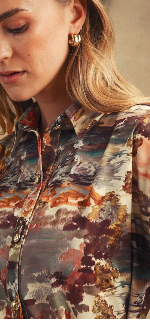 Cottage Garden Shirt Dress