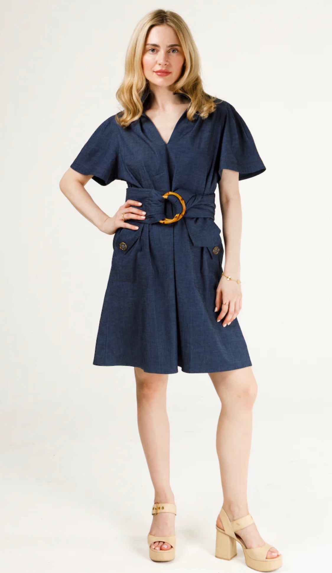 Navy Brooke Dress