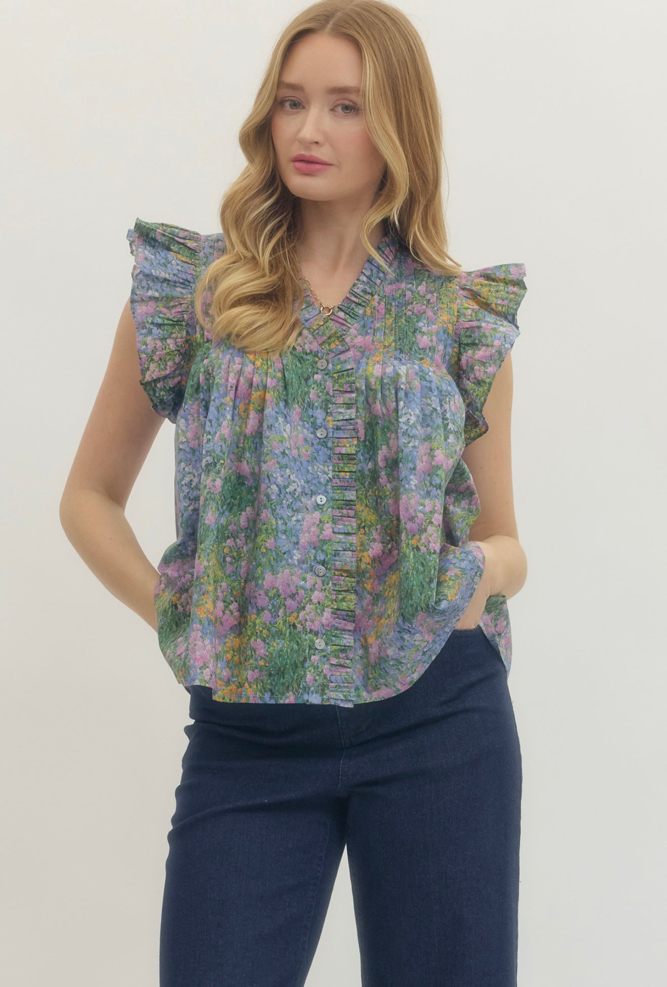 Painted Florals Top