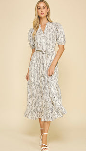 Brown Pattern Dress