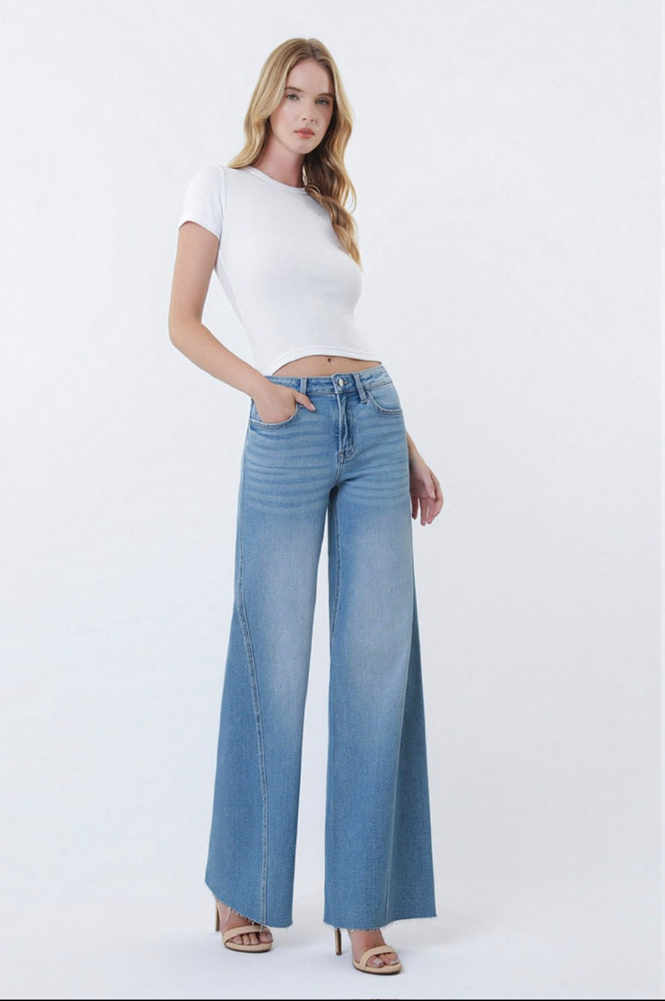 High Rise Twist Seam Jeans