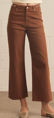 Brown Horsebit Pant
