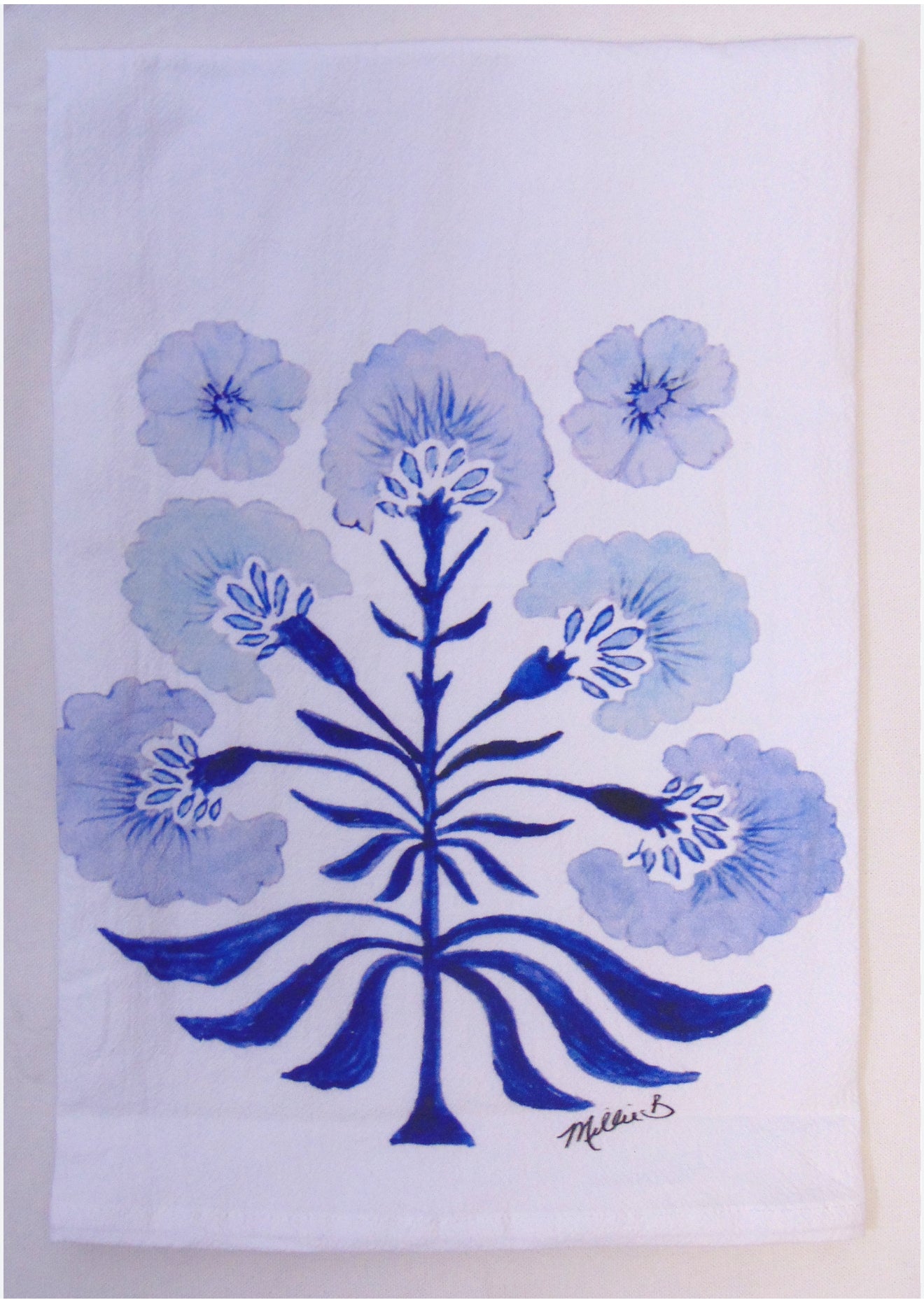 Blue Poppy Love Towel