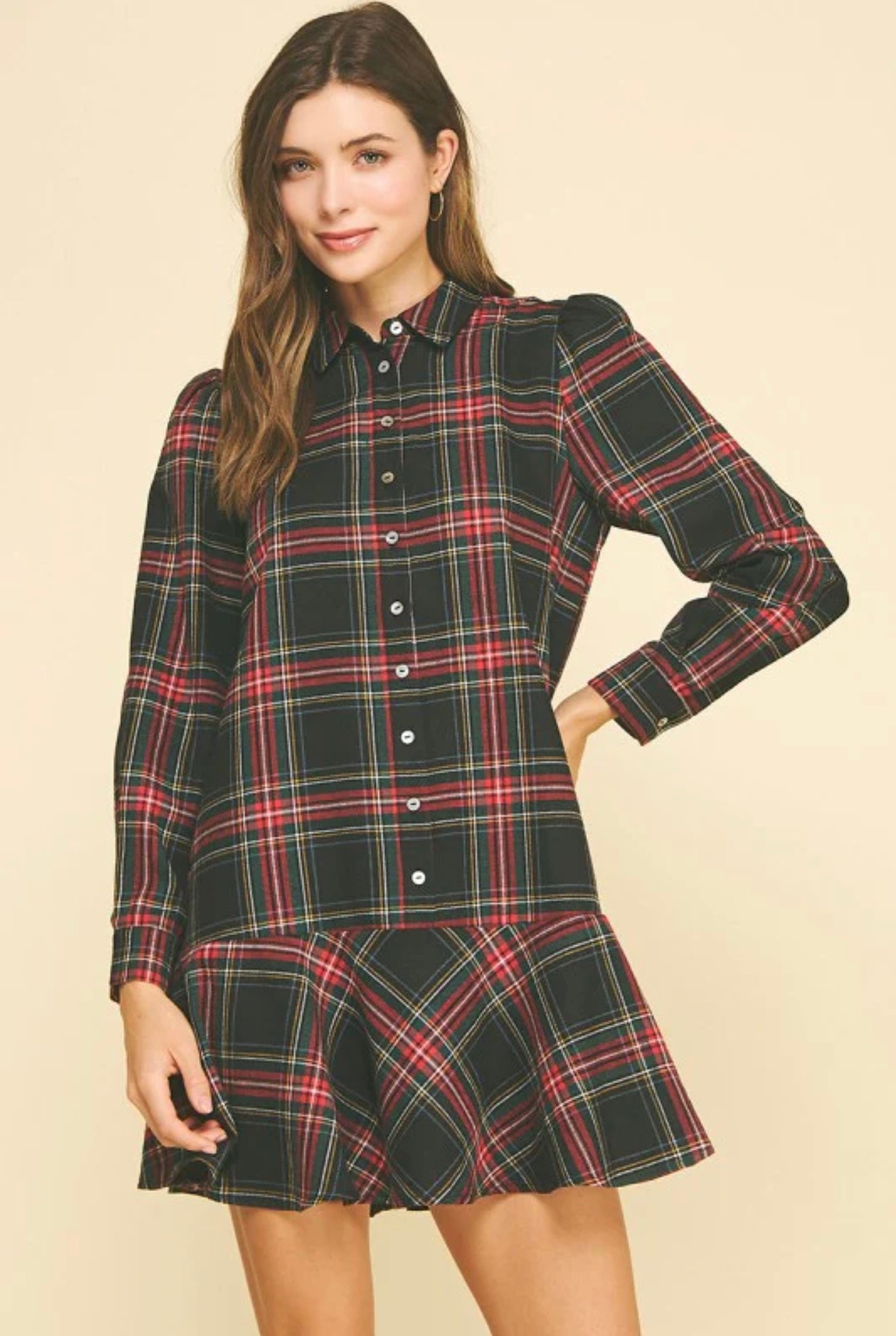 Black Tartan Dress