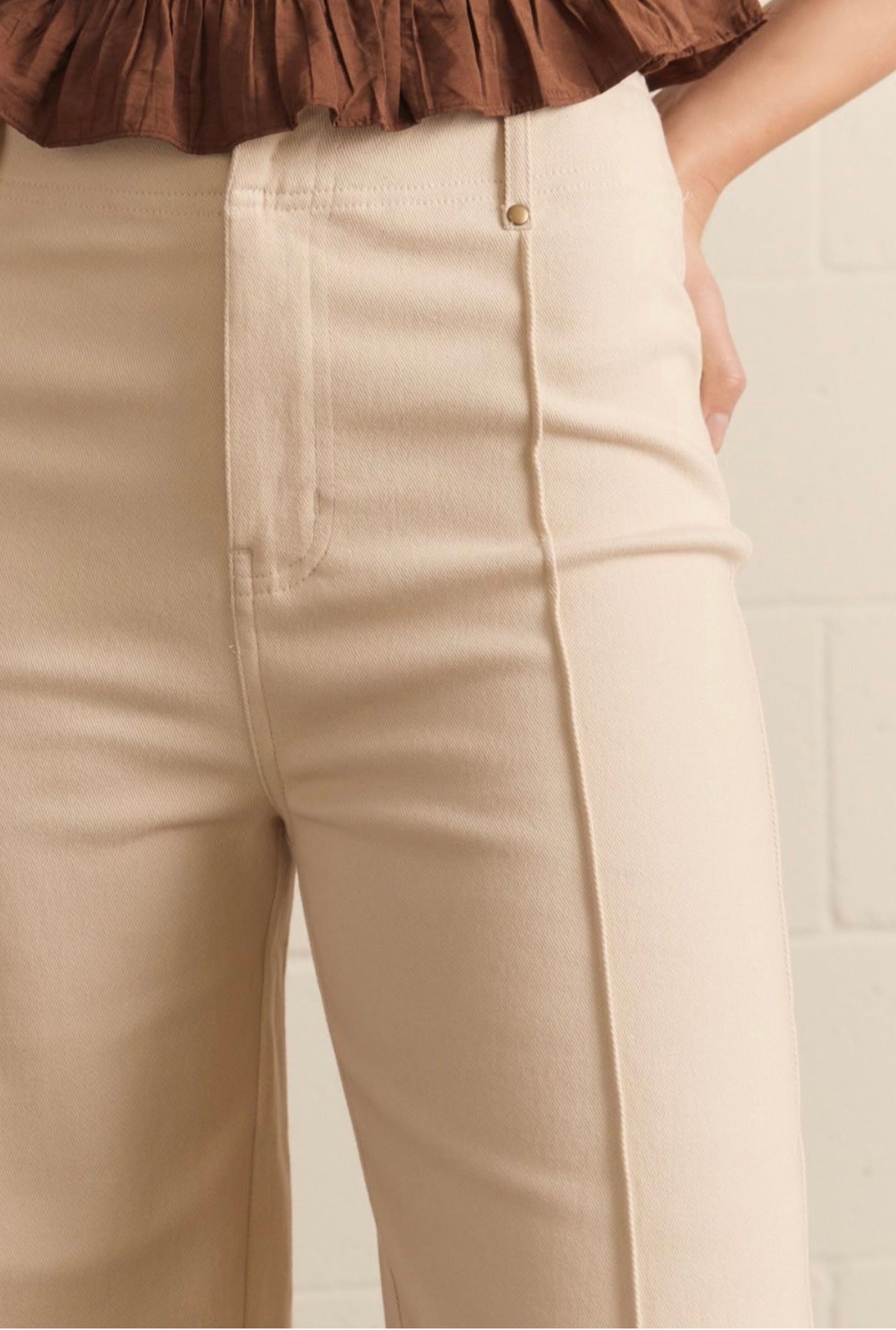 Ecru Denim Pants