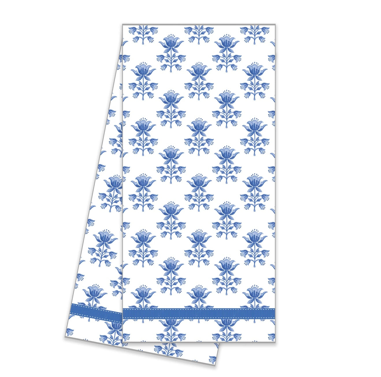 Tulip Block Print Tea Towel