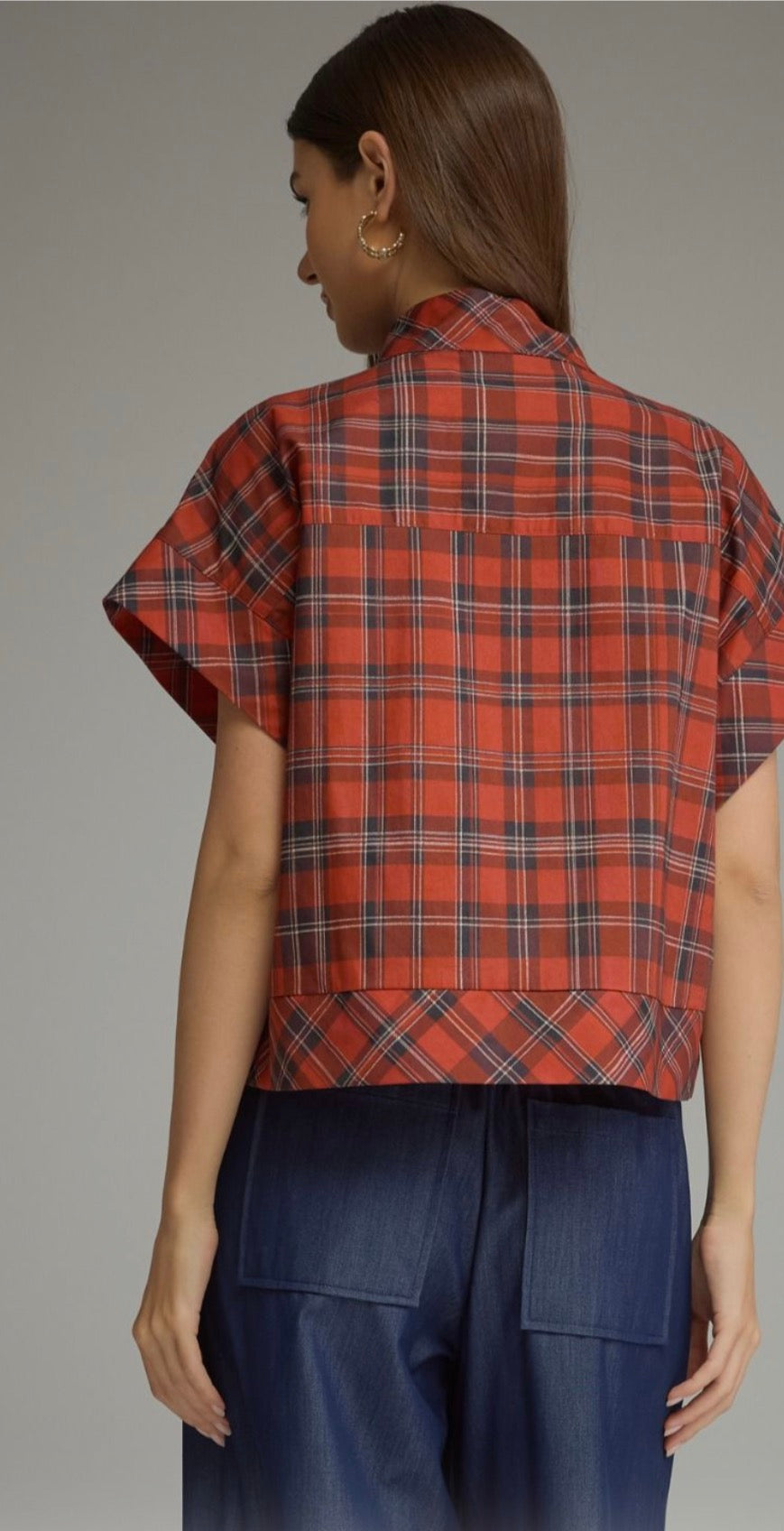 Foxcroft Plaid Top