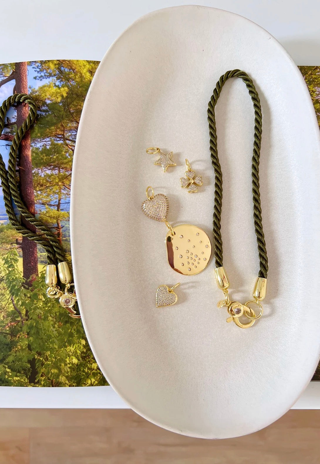 Evergreen Twist Cord Necklace