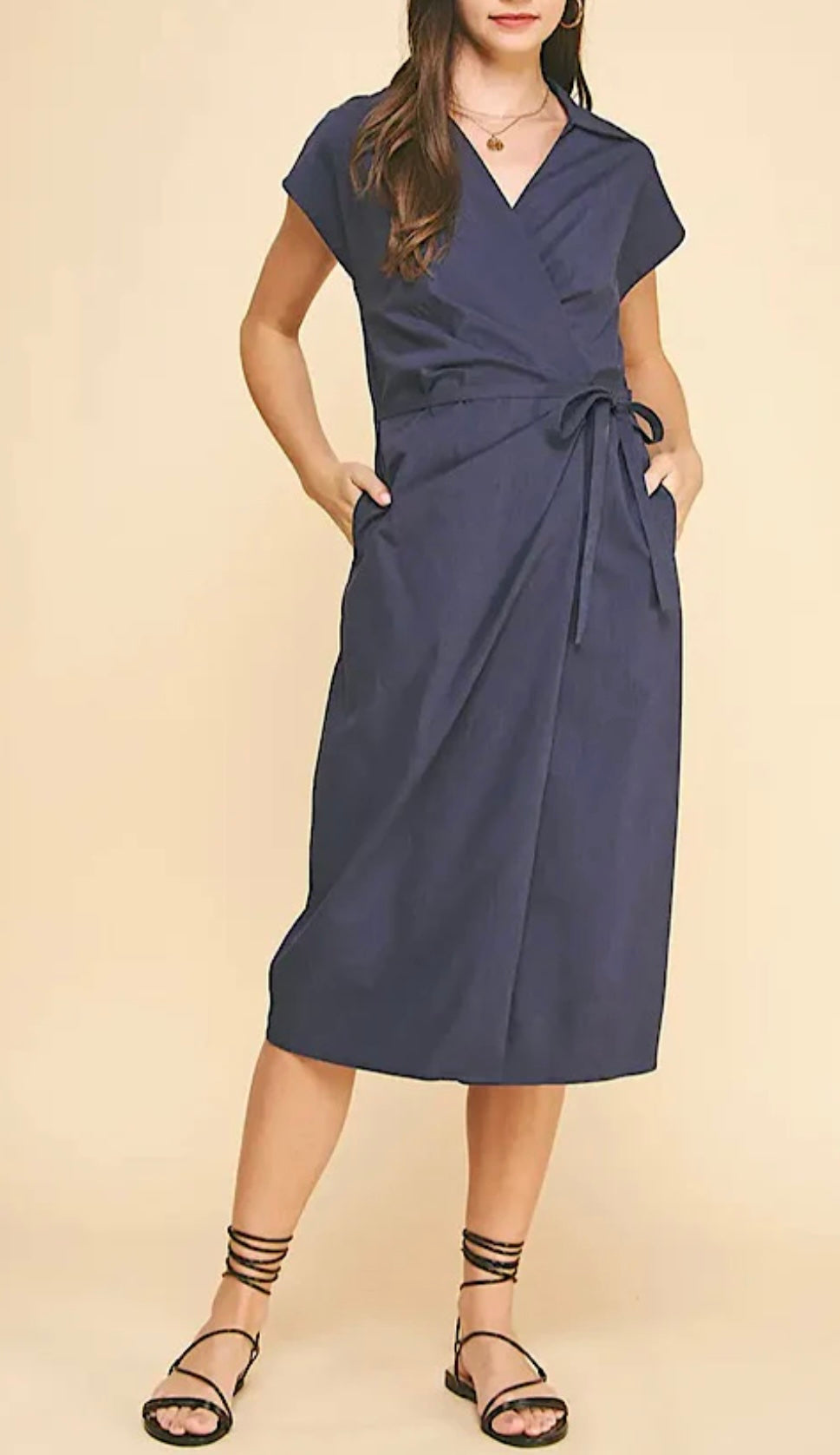 Navy Wrap Dress