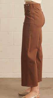 Brown Horsebit Pant