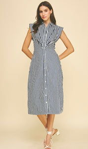 Navy Stripe Dress