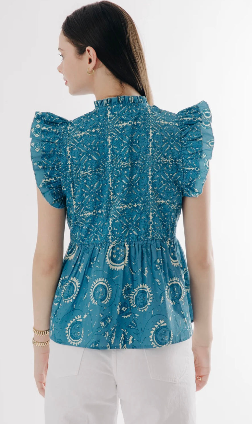 Amelie Print Mix Top