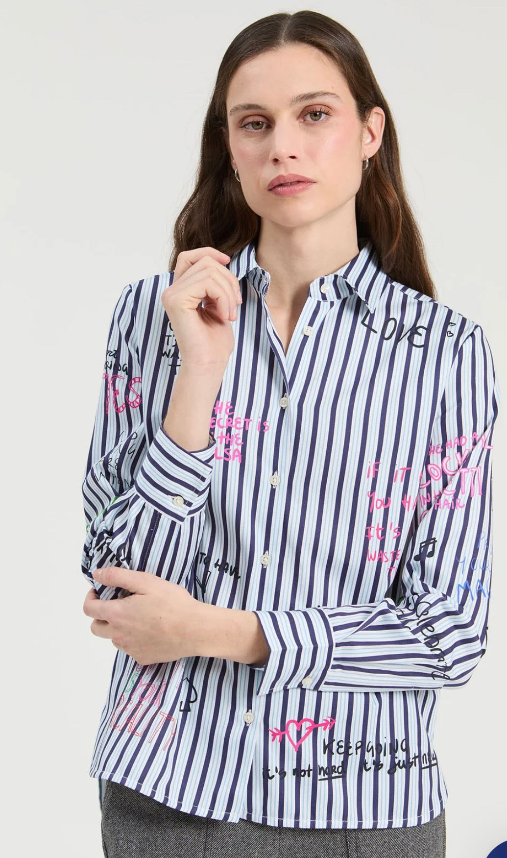 Printed Striped Shirt