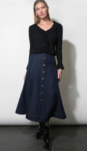 Denim Maxi Skirt