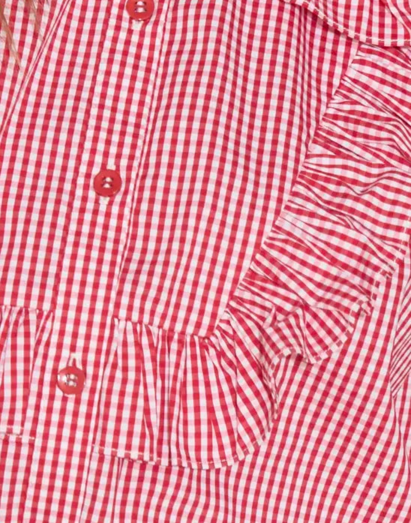 Mae Top Carmine Check