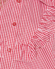 Mae Top Carmine Check