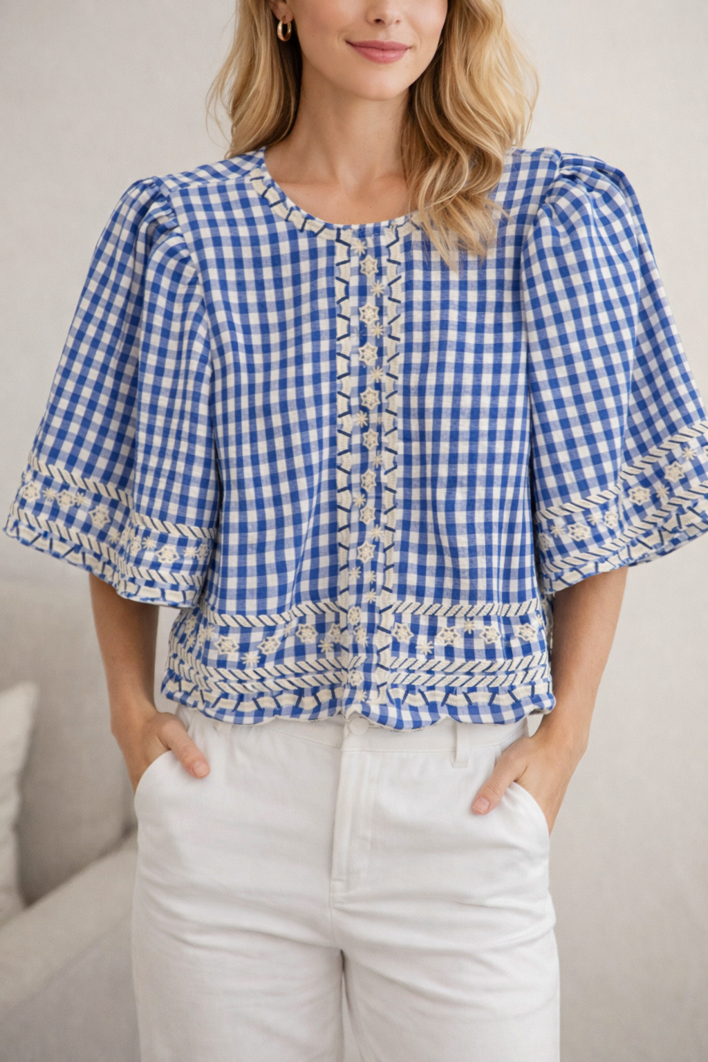 Hampton Gingham Blouse