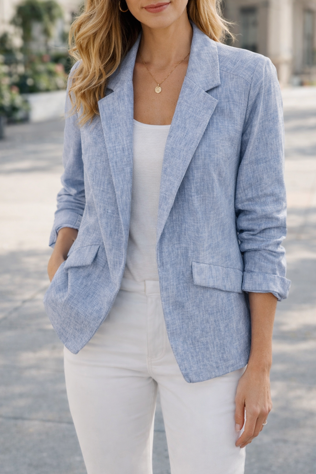 Chambray Blazer