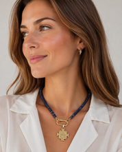 Blue Cross Necklace