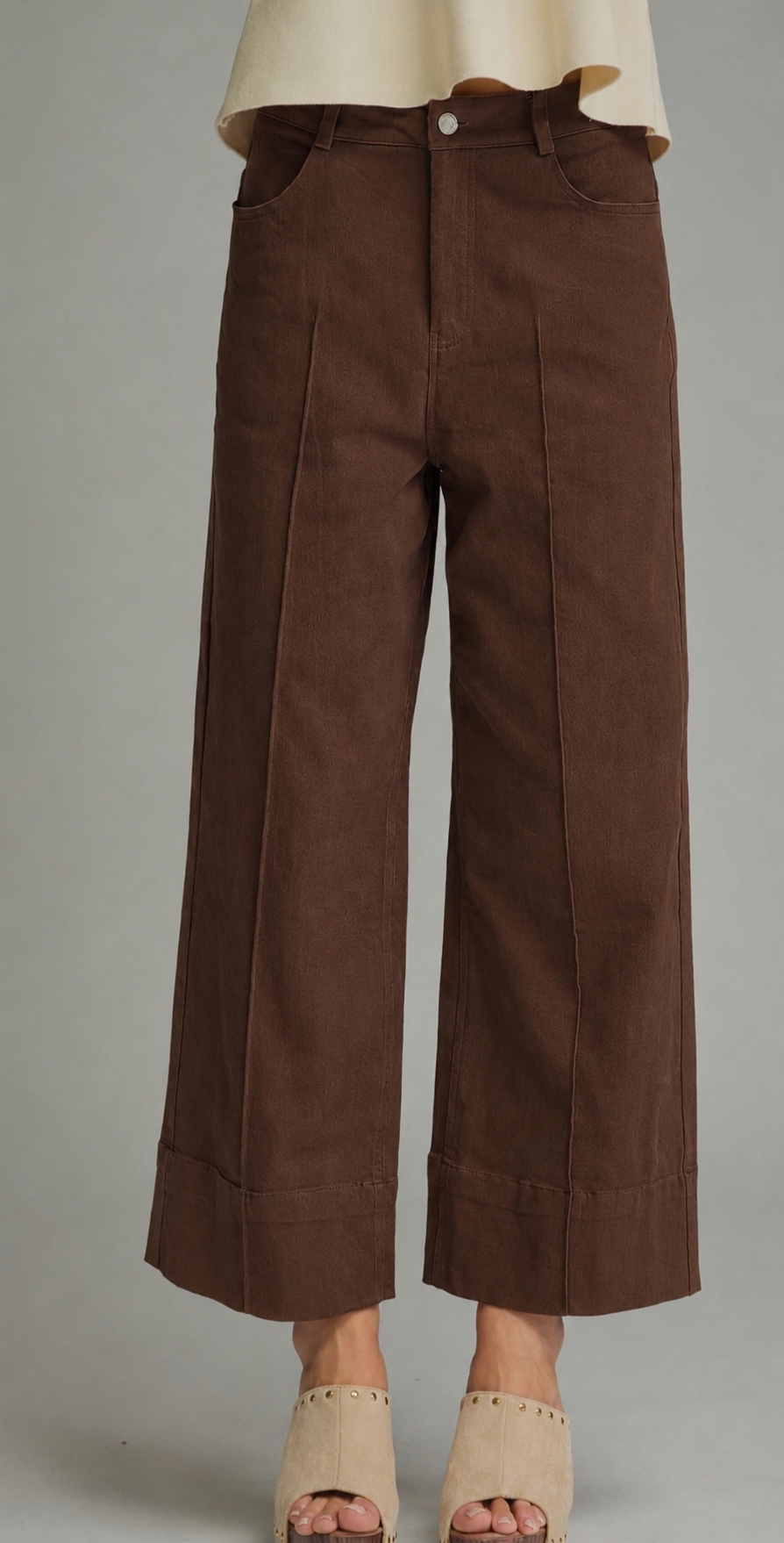 Camel Wide Leg Pant