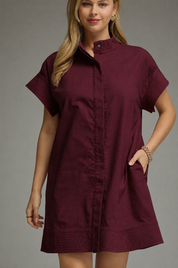 Maroon Fan Dress