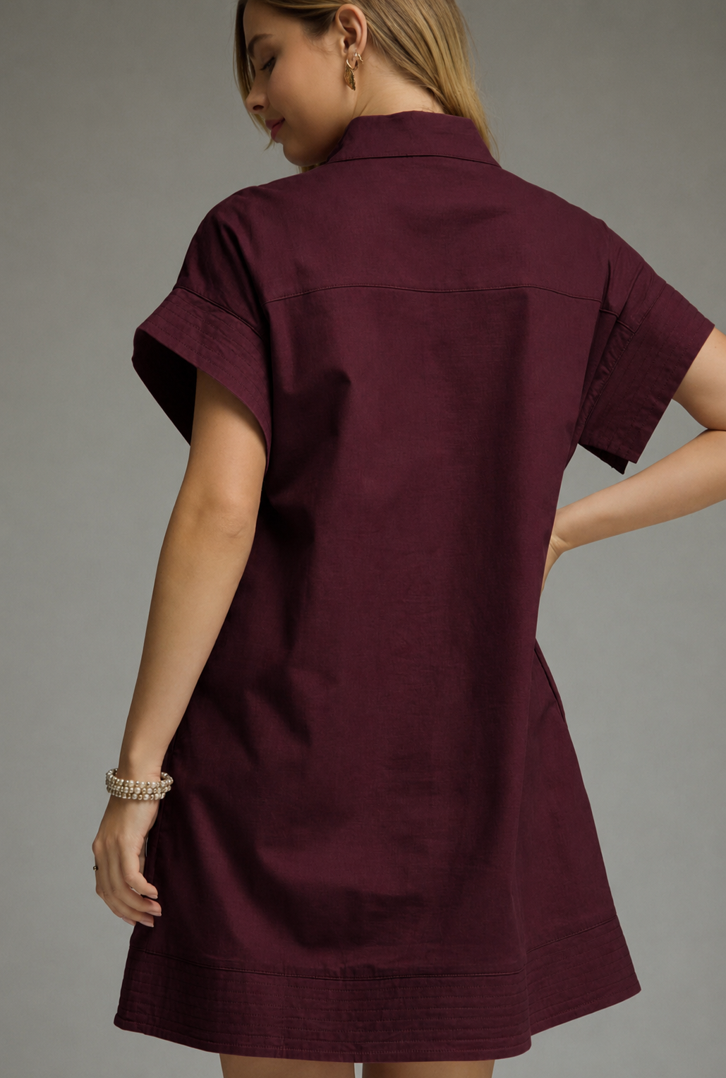 Maroon Fan Dress