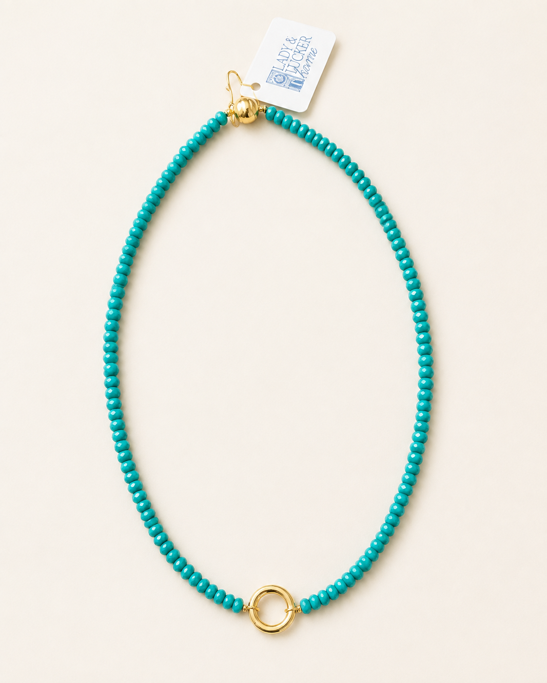 Round Top Stone Necklace
