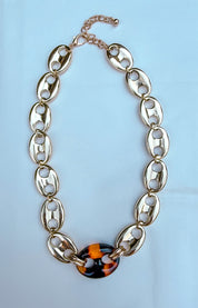 Tortoise and Chain Necklace