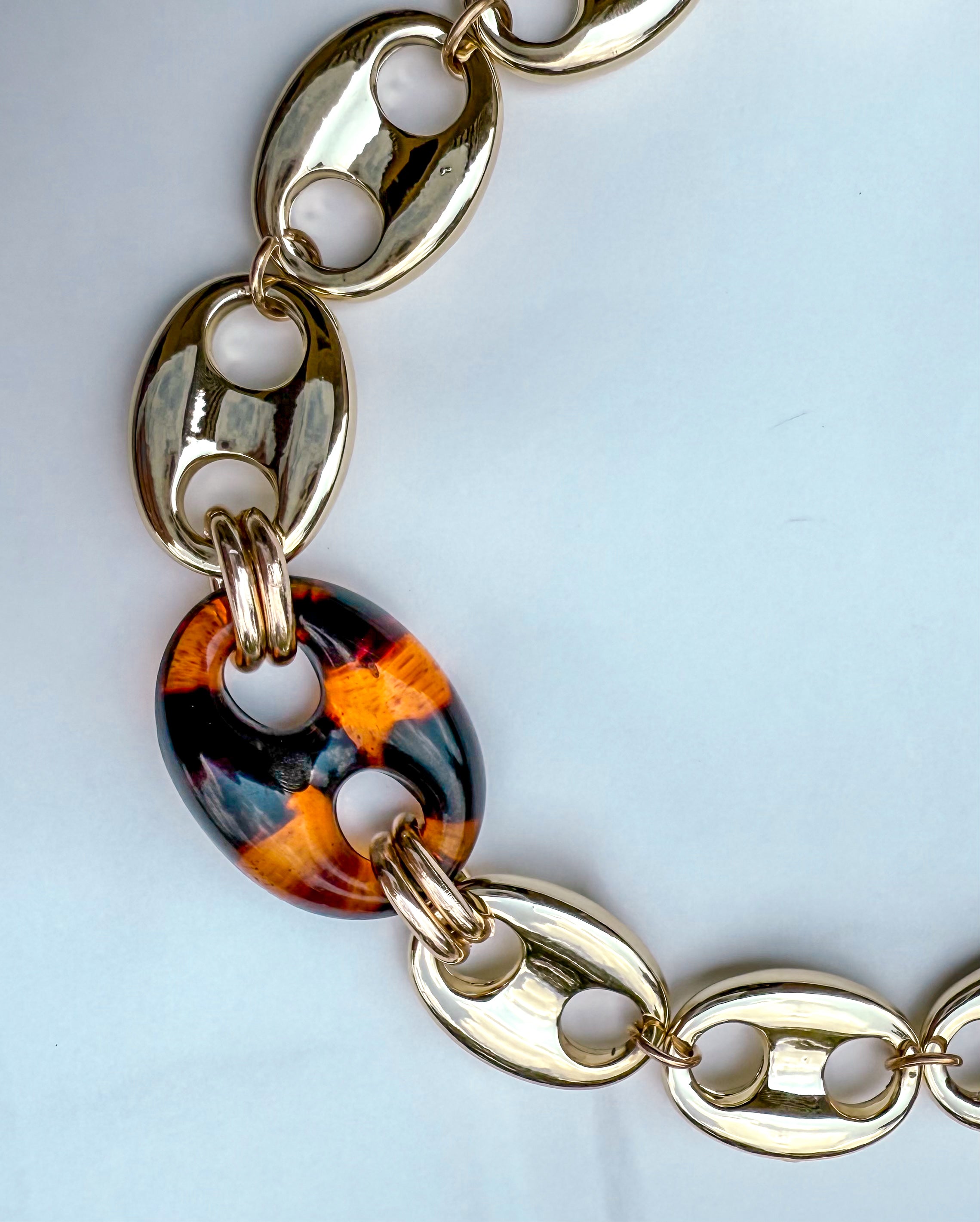 Tortoise and Chain Necklace