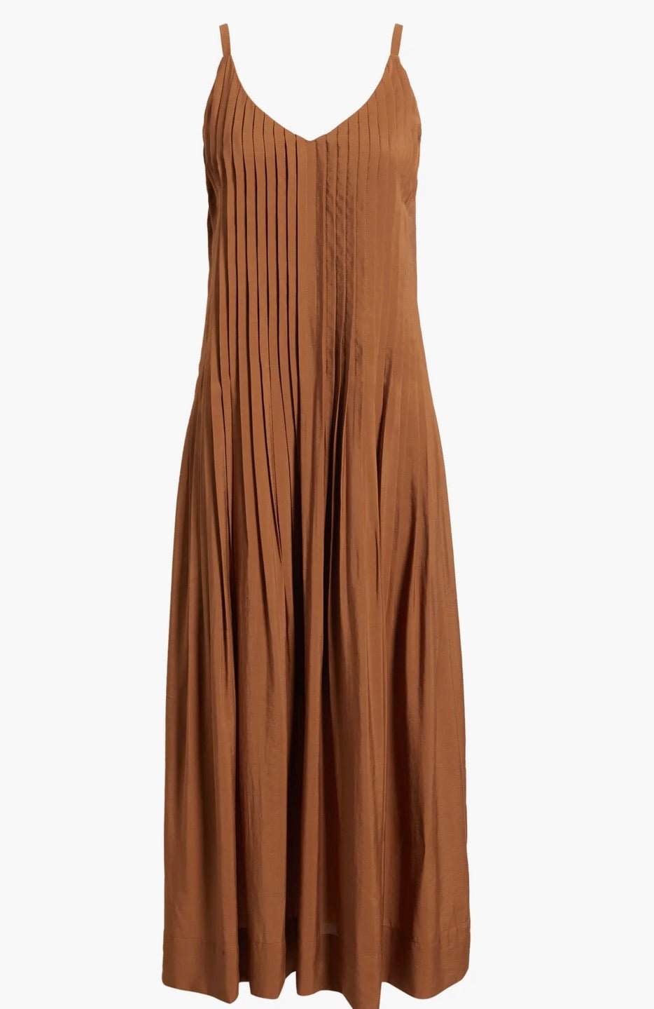 Lindt Maxi Dress styled full length, an earthy pintuck A-line sundress – Lady & Tucker