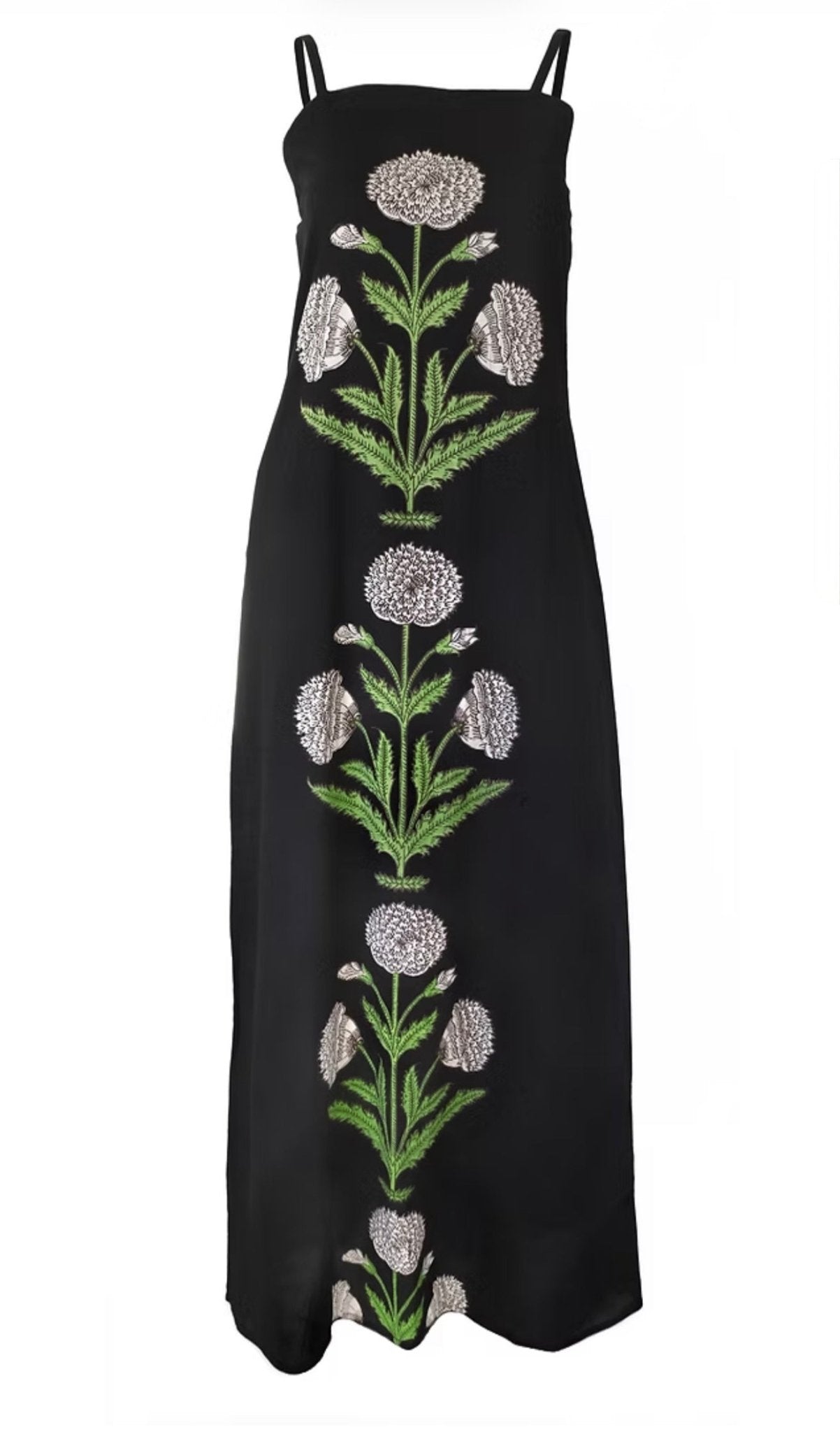 Close-up of the hand-printed pattern on the Sarah Ann Dress