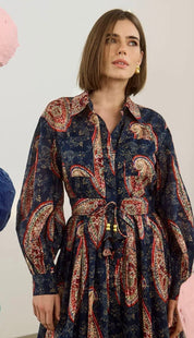 Tenley Dress styled full length, a Hunter Bell cotton belted shirt dress – Lady & Tucker