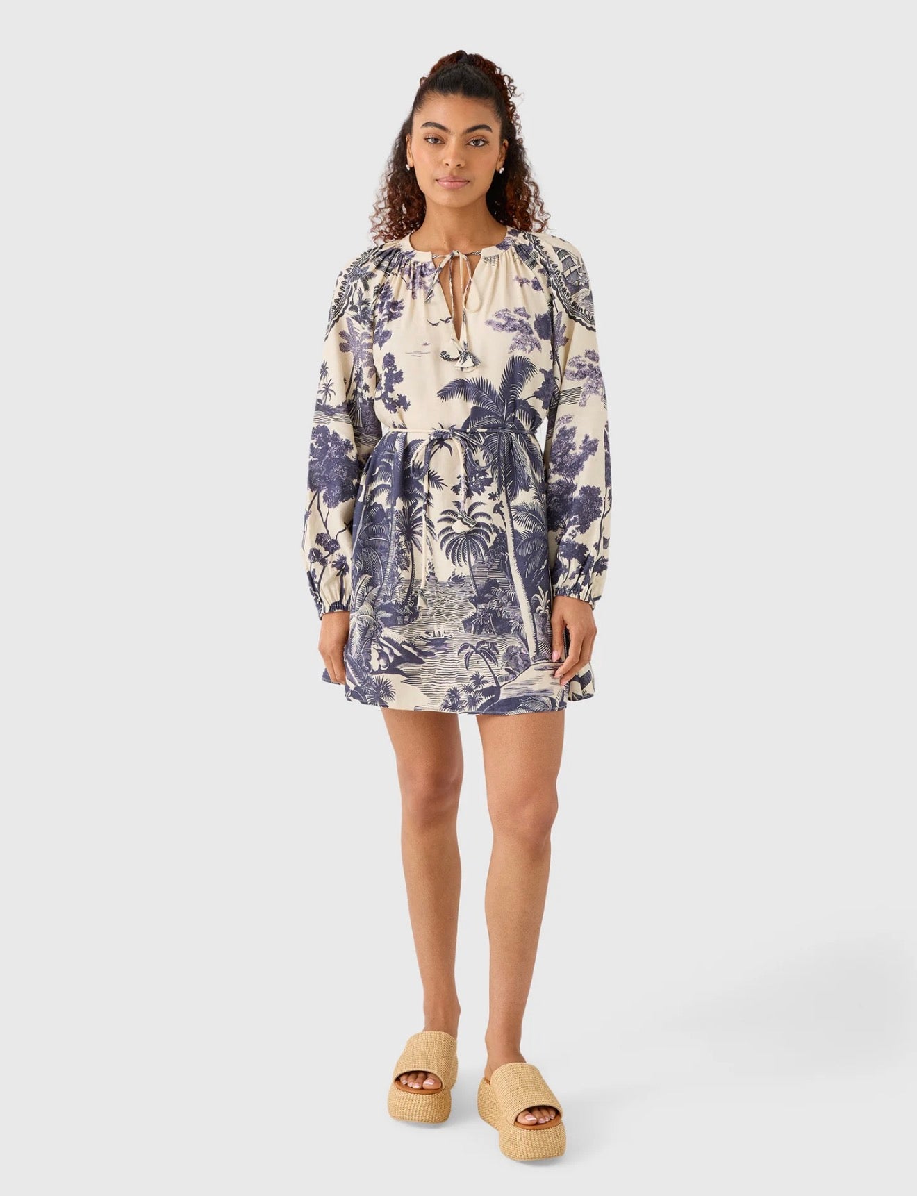 Back view of the Lisette Dress, a Hunter Bell raglan sleeve mini
